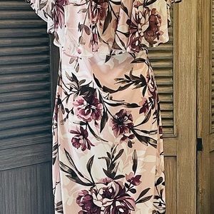 Connected maxi dress purple floral